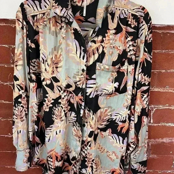 Free People Under The Palms Shirt Tropical Print - Picture 4 of 13